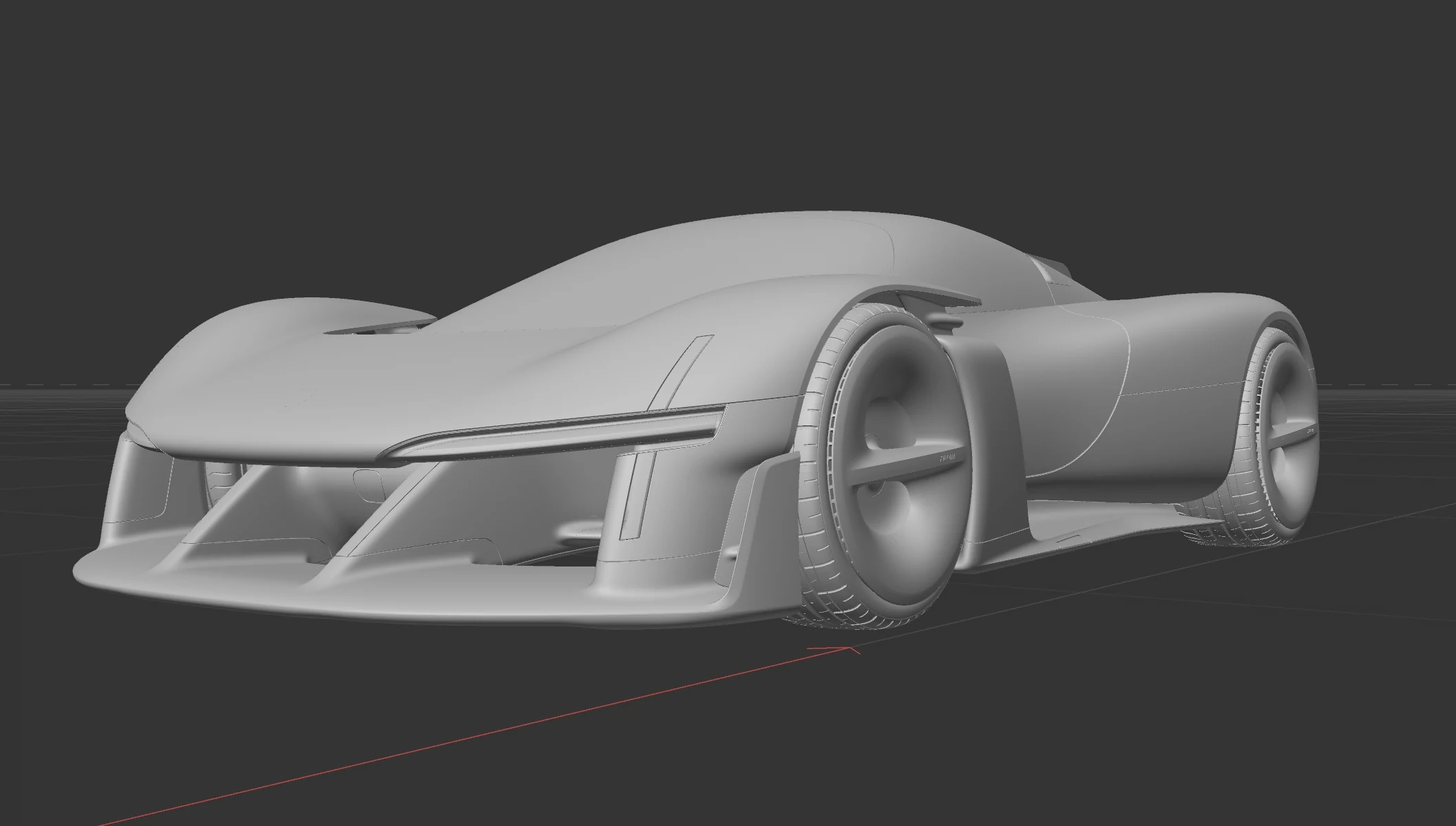 Clay render used for visual development